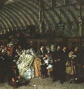 William Powell  Frith The Railway Station oil